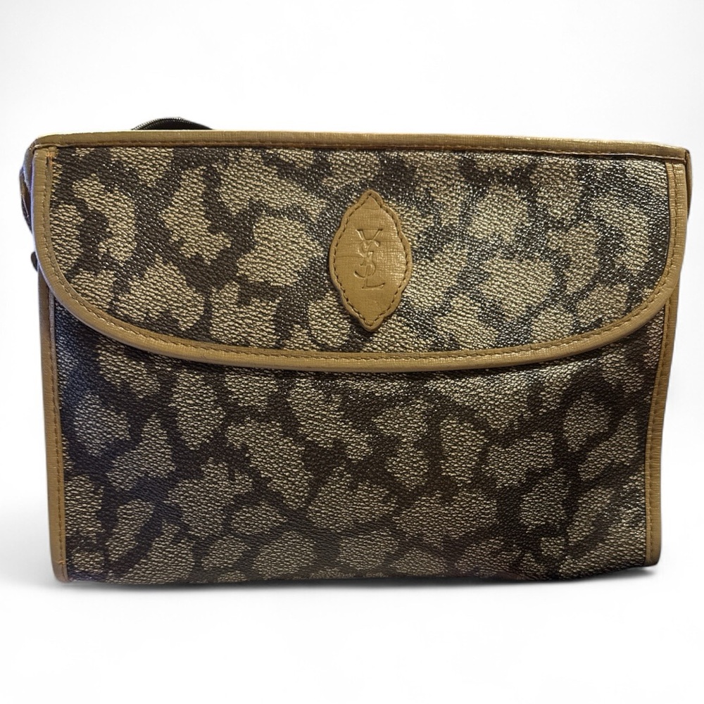 Yves Saint Laurent Giraffe Patterned Clutch